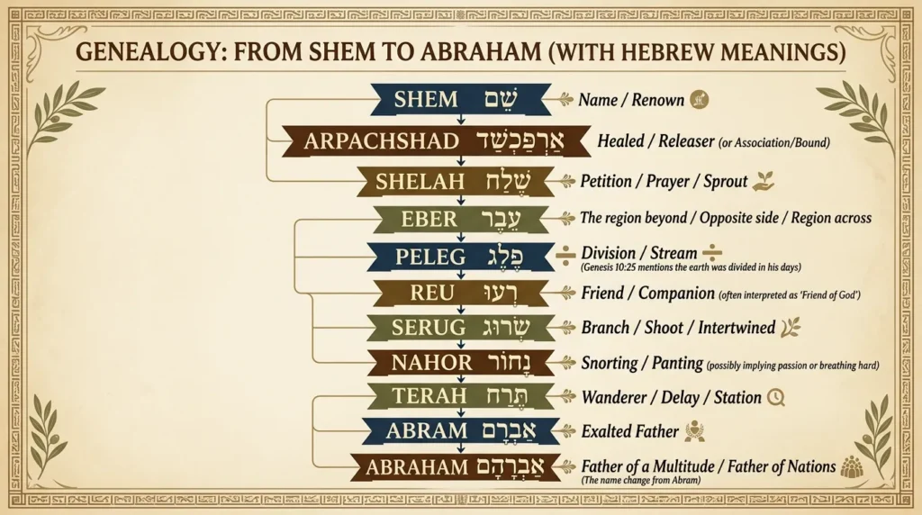 Shem to Abraham Genealogy Hebrew Meaning