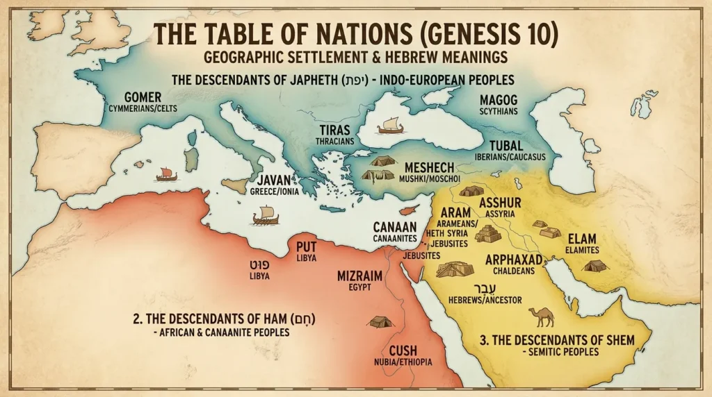 Table of Nations Hebrew Meaning