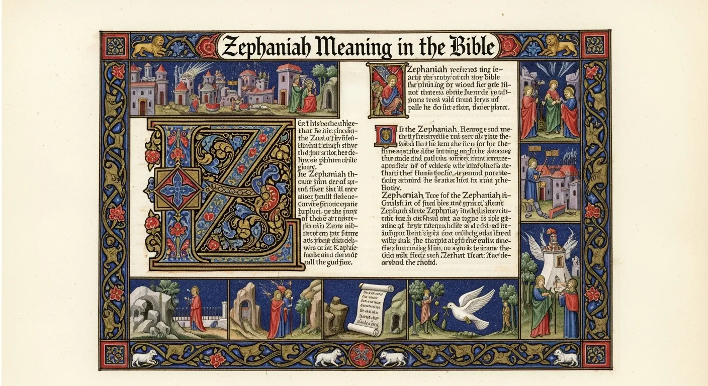 Zephaniah Meaning in the Bible