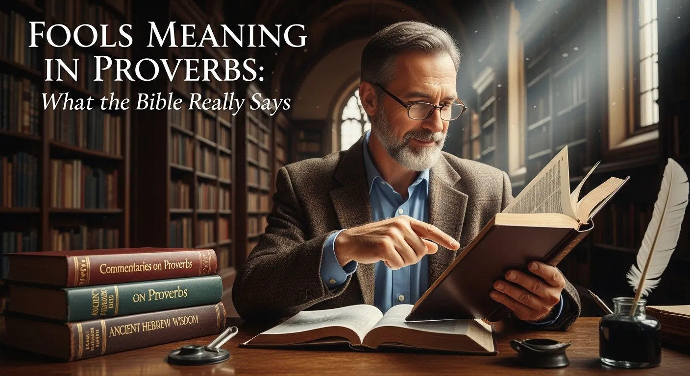 Fools Meaning in Proverbs