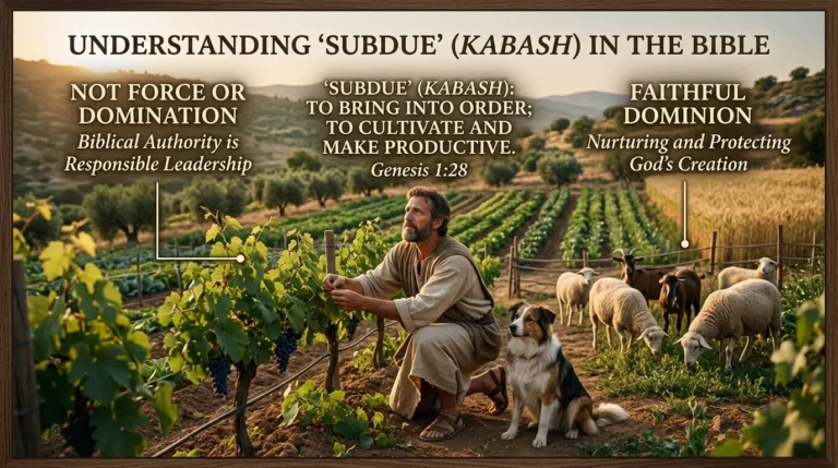 Subdue Meaning in the Bible